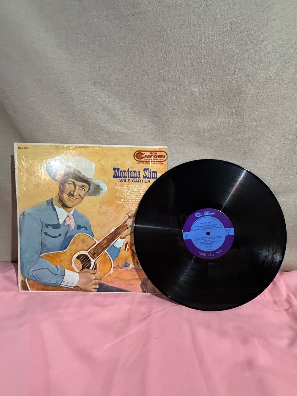 Wilf Carter Montana Slim Vinyl Record - Black (RCA Camden)